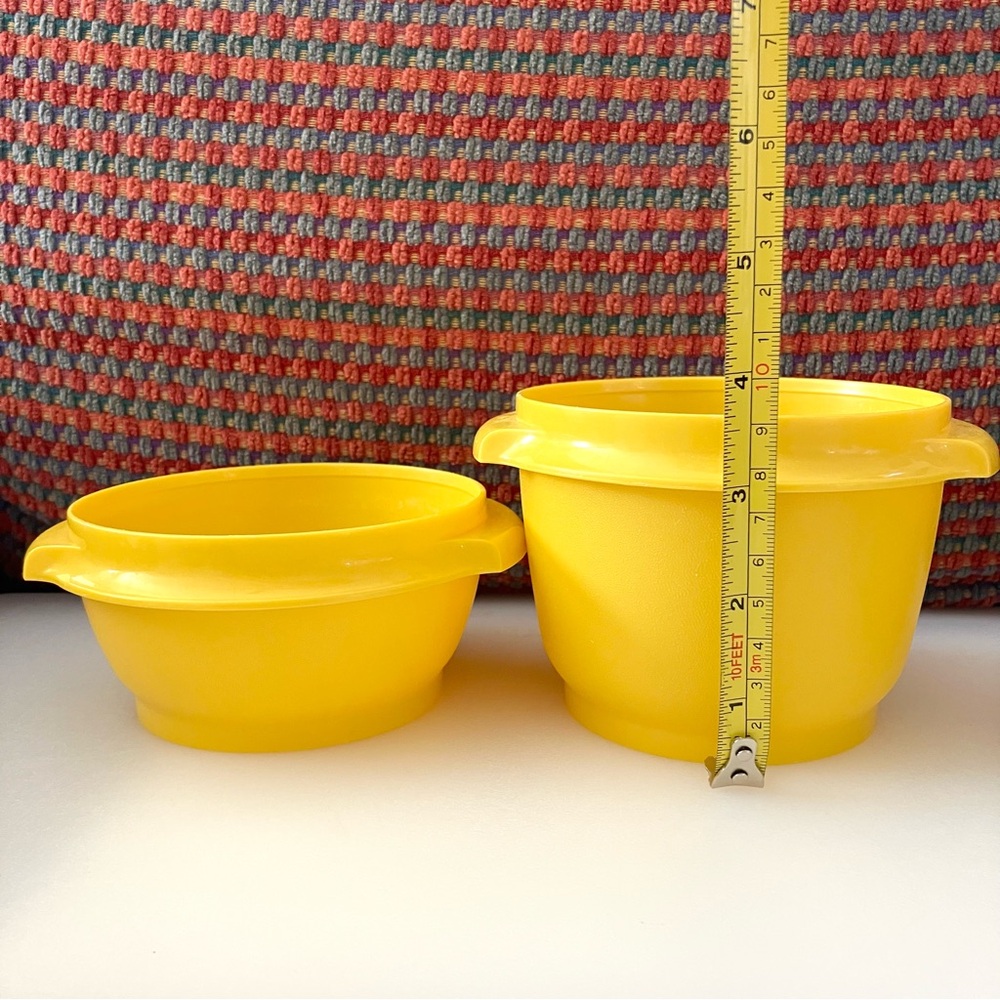 4 Vintage Tupperware Harvest Color Canisters - Picture 11 of 11